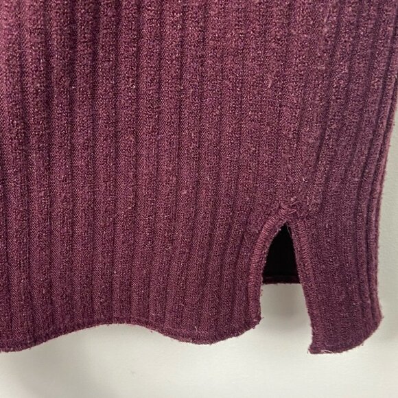 Aritzia Wilfred Free Mariel Ribbed‎ Knit Dress Size XS Burgundy Maroon Purple - Picture 7 of 14